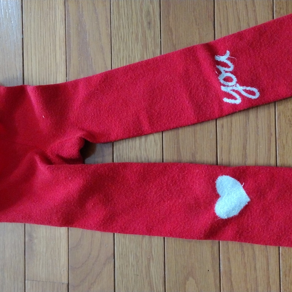 Crewcuts red heart you tights winter xxs xs